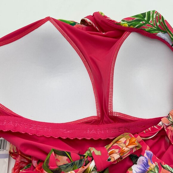 Jantzen Nora High Neck Bright Colorful Tropical Floral Tankini Set Sz 18 NWT - Picture 7 of 14